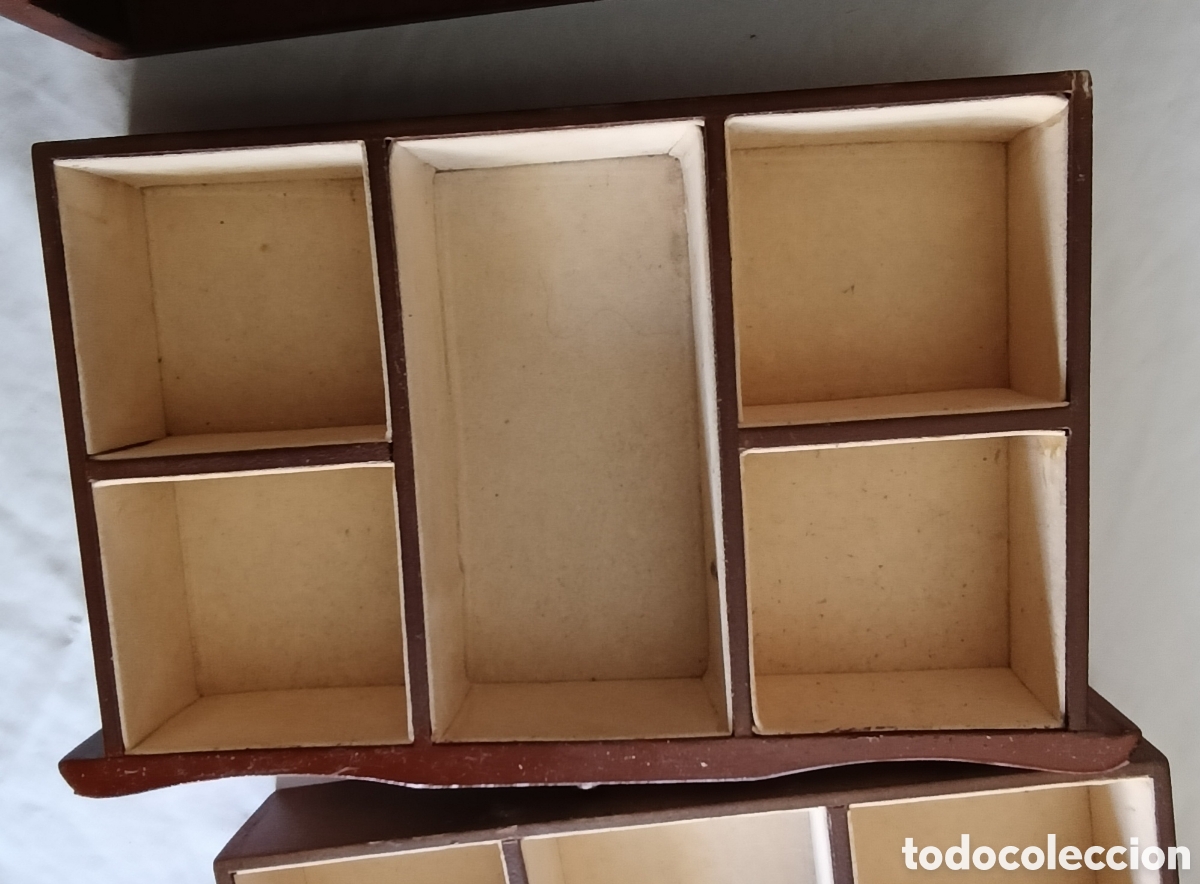 Joyeria: Joyero de madera,decorado, 3 bandejas - Foto 4