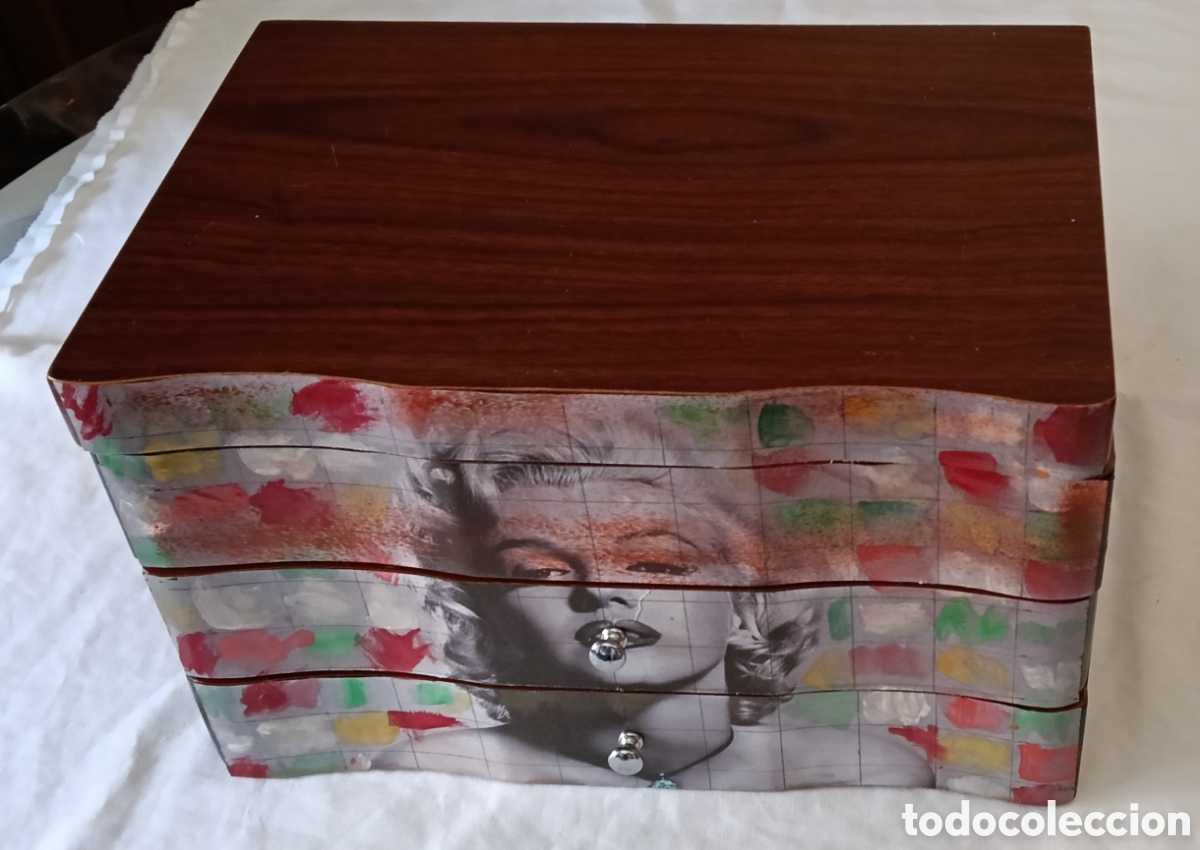 Joyeria: Joyero de madera,decorado, 3 bandejas - Foto 10