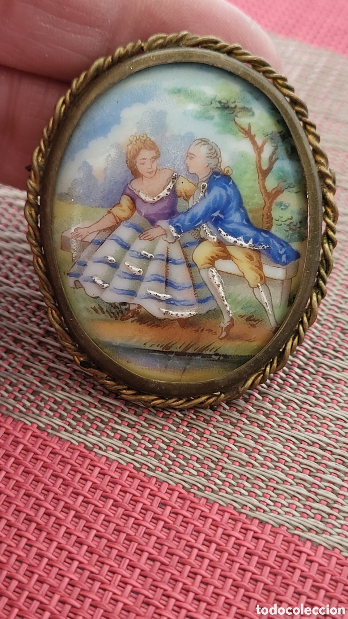 Joyeria: Broche antiguo Limoges - Foto 1