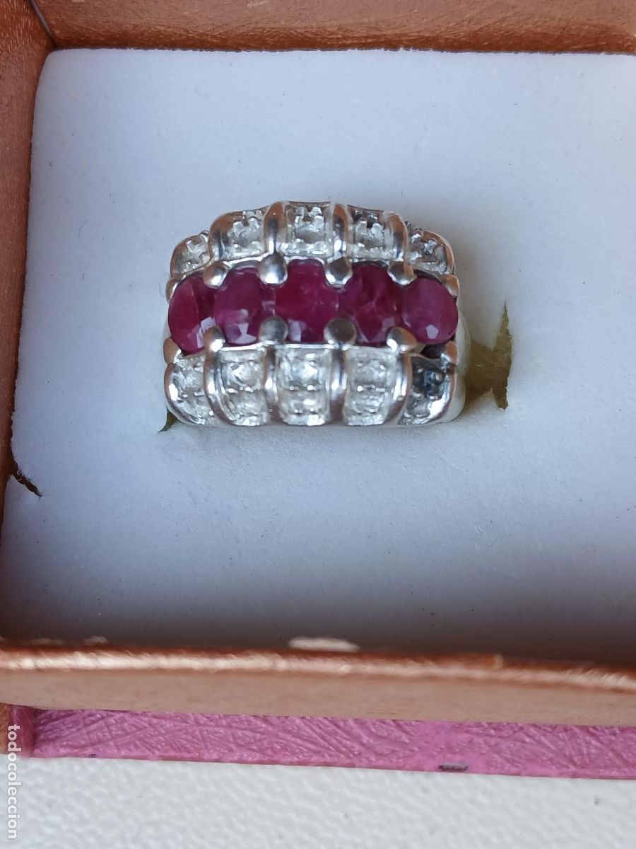 Joyeria: ANILLO PLATA DE LEY CON RUB&Iacute;ES - Foto 3