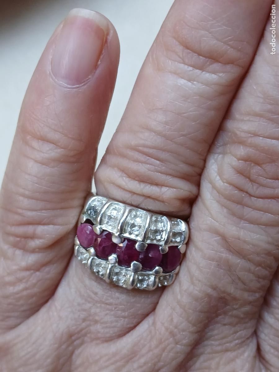 Joyeria: ANILLO PLATA DE LEY CON RUB&Iacute;ES - Foto 5