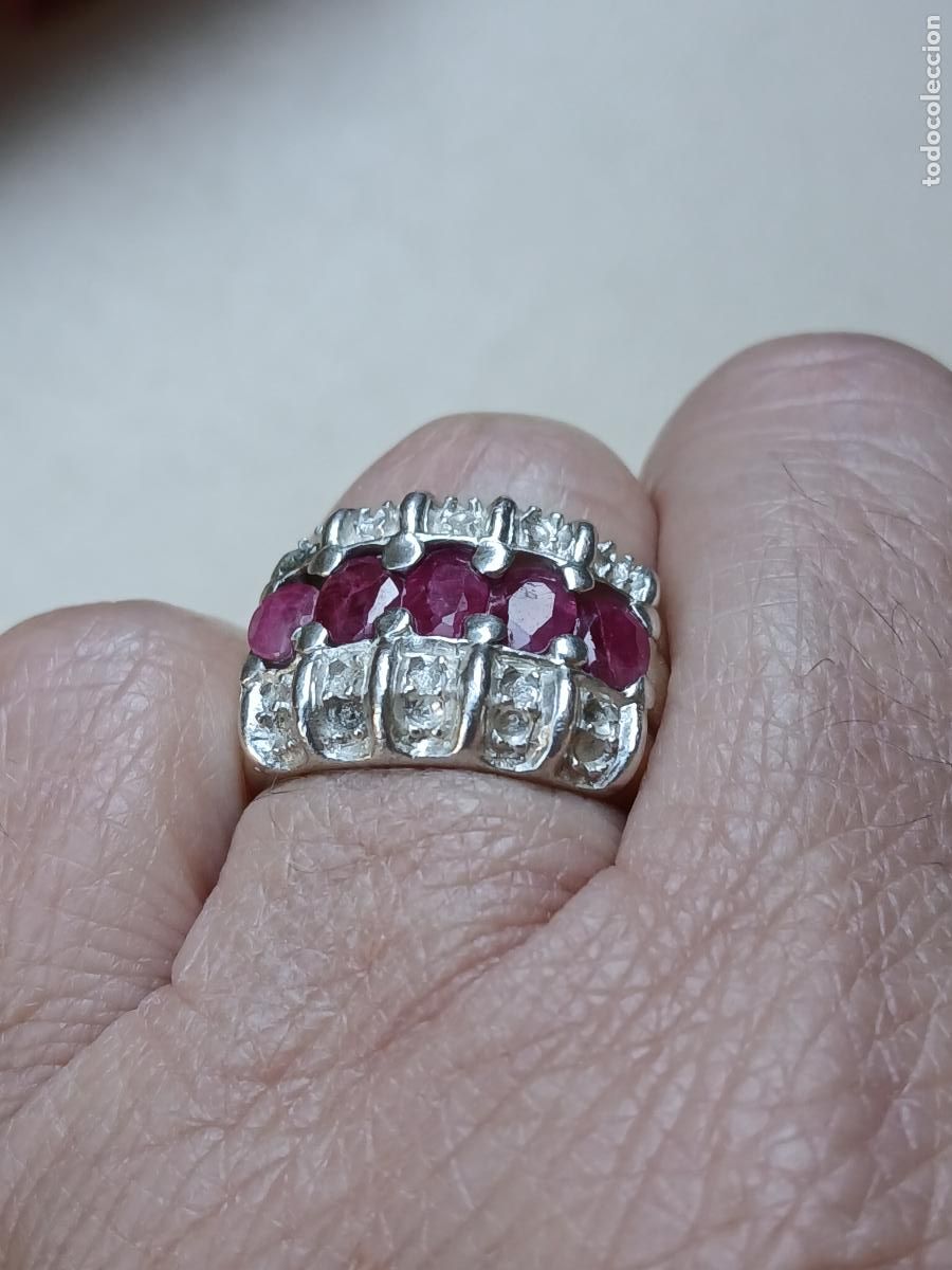 Joyeria: ANILLO PLATA DE LEY CON RUB&Iacute;ES - Foto 6