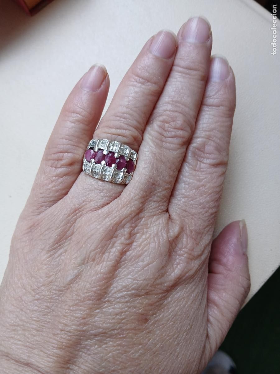 Joyeria: ANILLO PLATA DE LEY CON RUB&Iacute;ES - Foto 7