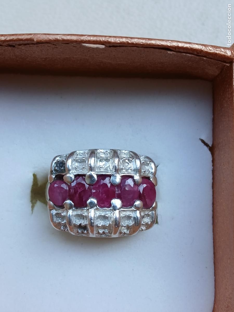 Joyeria: ANILLO PLATA DE LEY CON RUB&Iacute;ES - Foto 1