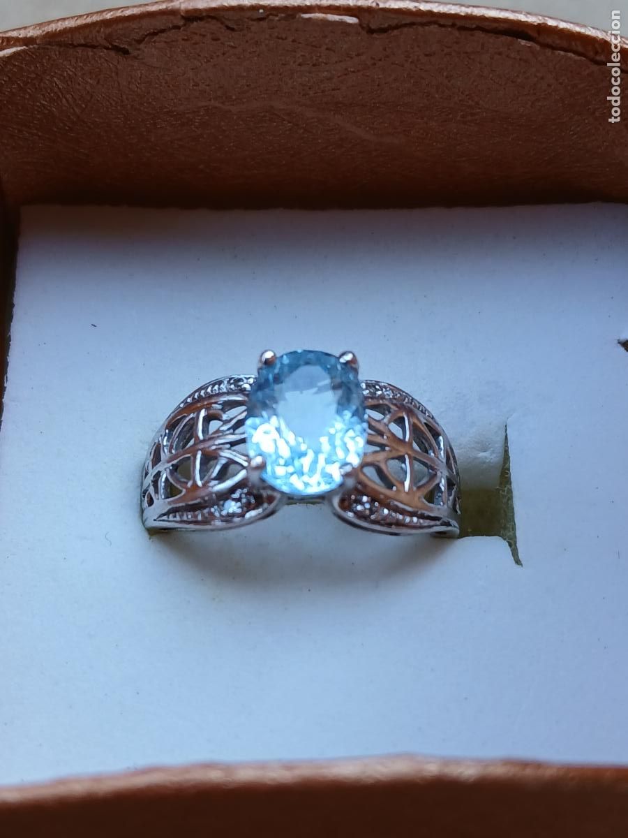 Joyeria: ANILLO PLATA DE LEY CON TOPACIO AZUL - Foto 2