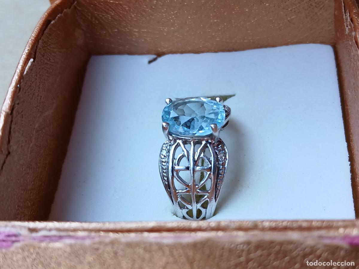 Joyeria: ANILLO PLATA DE LEY CON TOPACIO AZUL - Foto 3