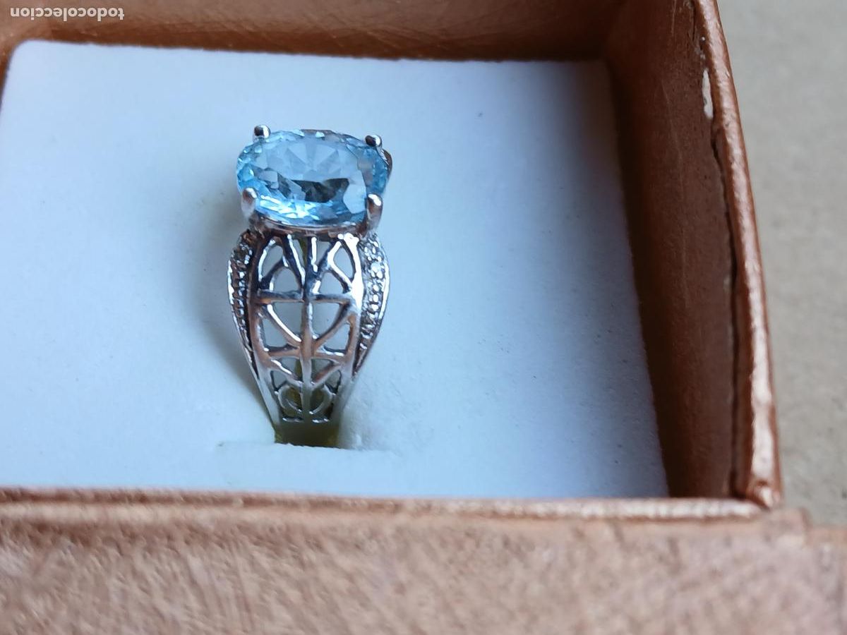 Joyeria: ANILLO PLATA DE LEY CON TOPACIO AZUL - Foto 4