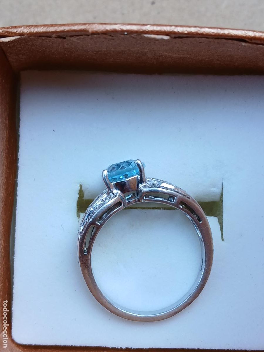 Joyeria: ANILLO PLATA DE LEY CON TOPACIO AZUL - Foto 5