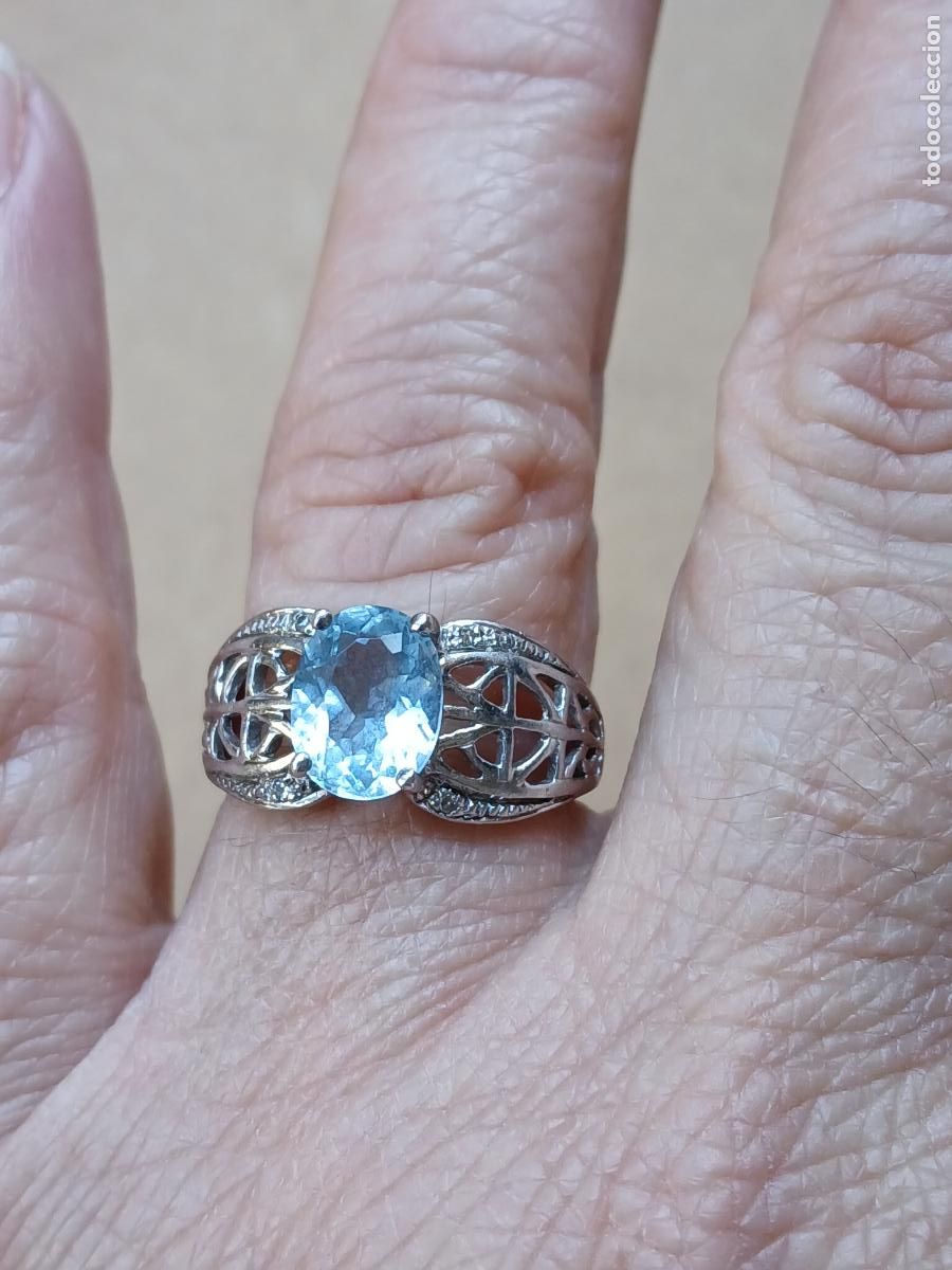 Joyeria: ANILLO PLATA DE LEY CON TOPACIO AZUL - Foto 7