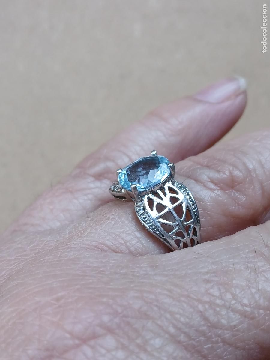 Joyeria: ANILLO PLATA DE LEY CON TOPACIO AZUL - Foto 8