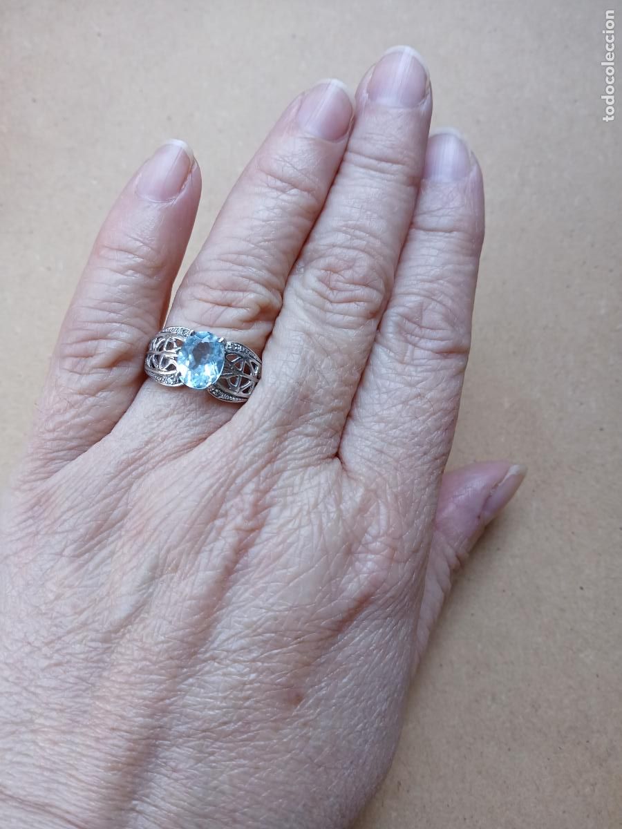 Joyeria: ANILLO PLATA DE LEY CON TOPACIO AZUL - Foto 9