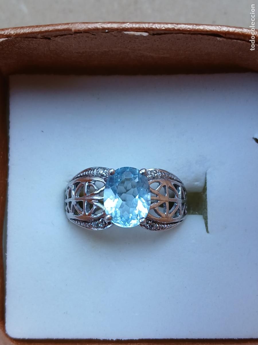 Joyeria: ANILLO PLATA DE LEY CON TOPACIO AZUL - Foto 1