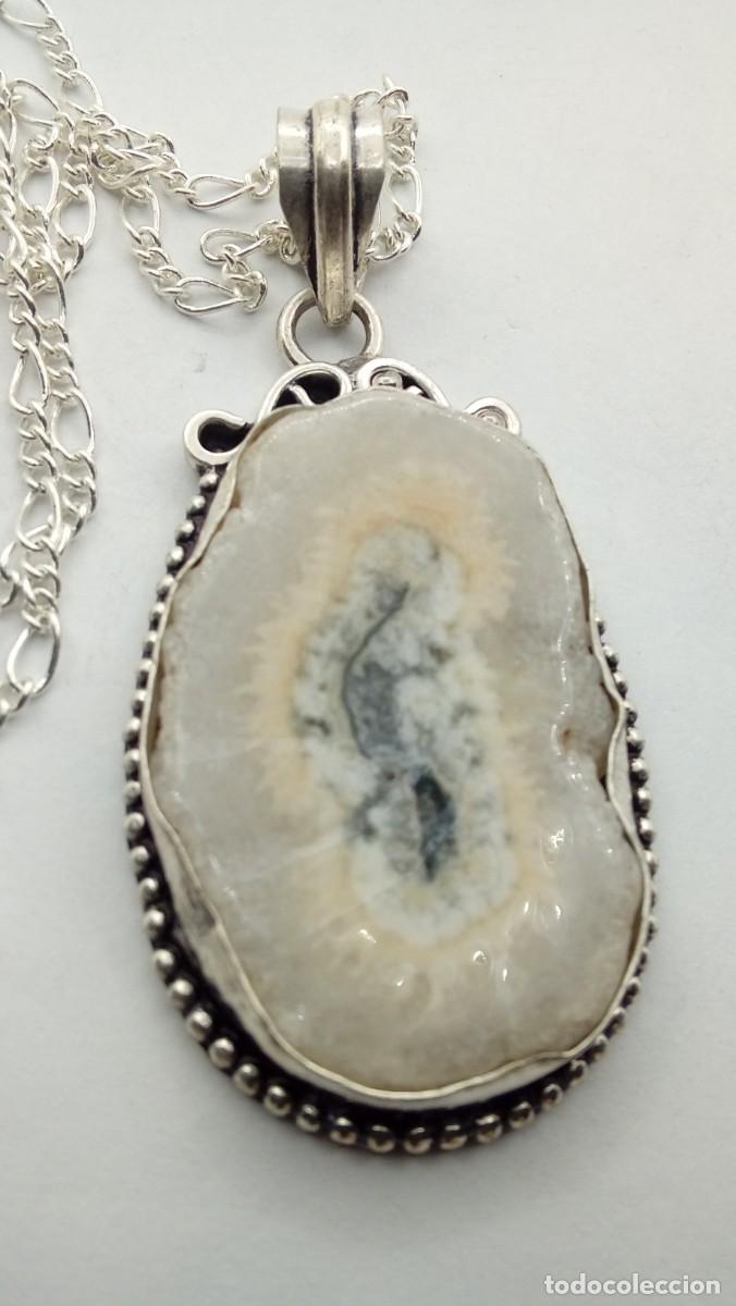 Joyeria: COLGANTE PLATA CON BLANCO SOLAR