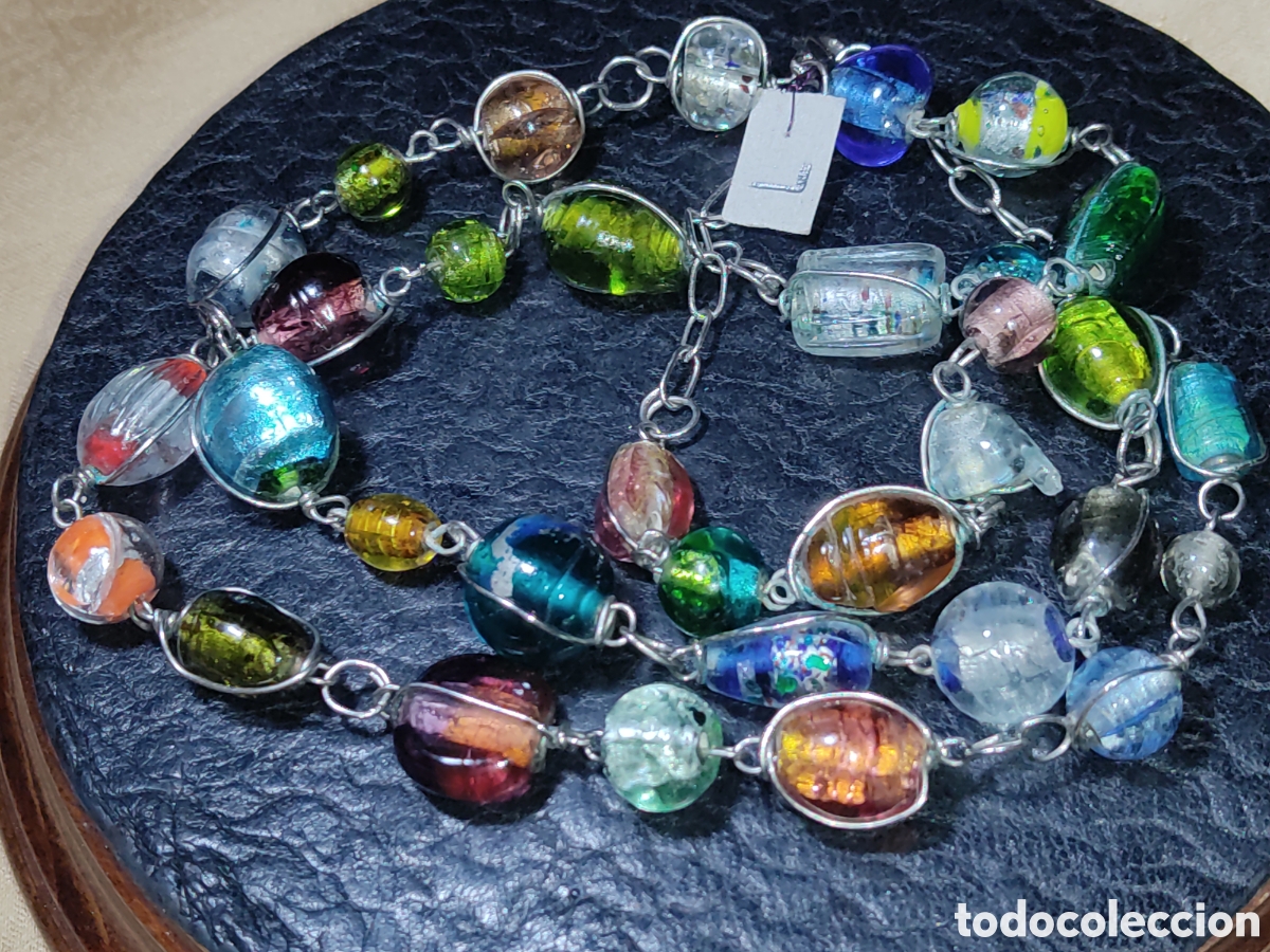 Joyeria: Antiguo Collar largo de cristal de Murano.*L* - Foto 6