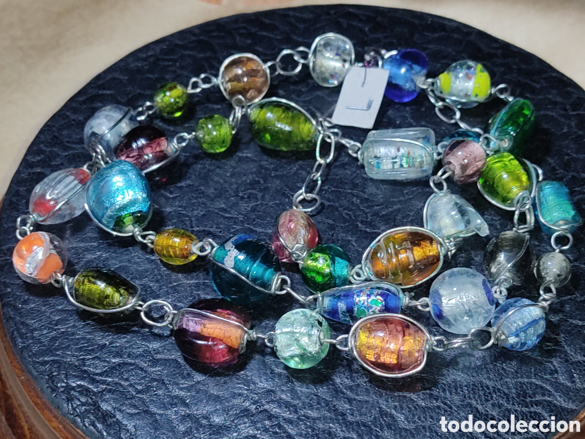 Joyeria: Antiguo Collar largo de cristal de Murano.*L* - Foto 7