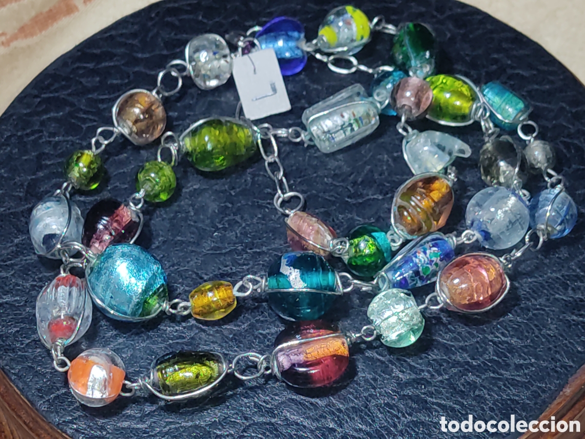 Joyeria: Antiguo Collar largo de cristal de Murano.*L* - Foto 8