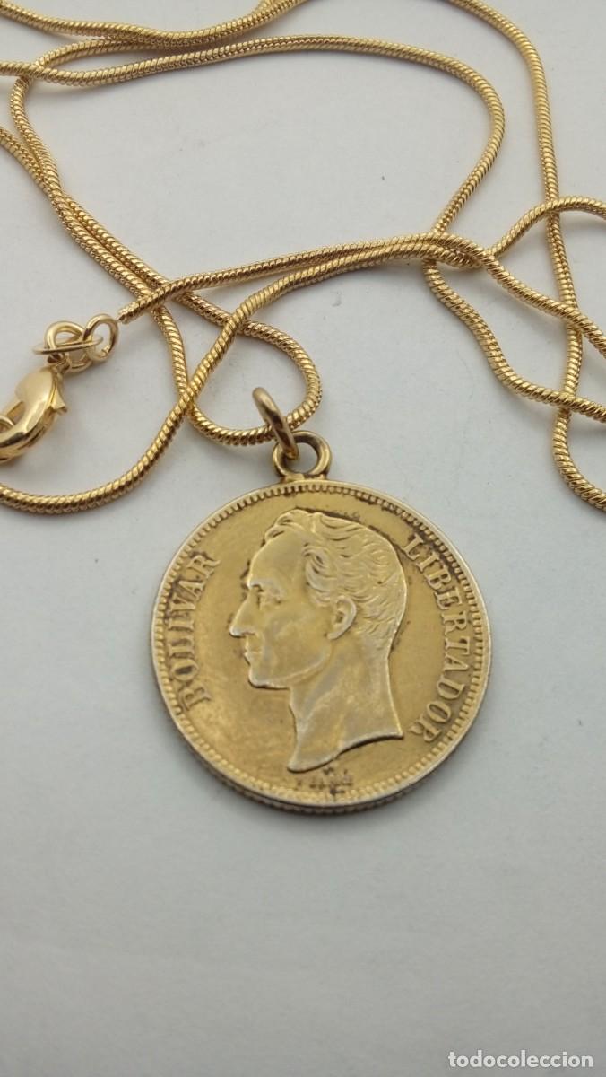Joyeria: COLGANTE MONEDA PLATA CON BA&Ntilde;O DE ORO - Foto 1