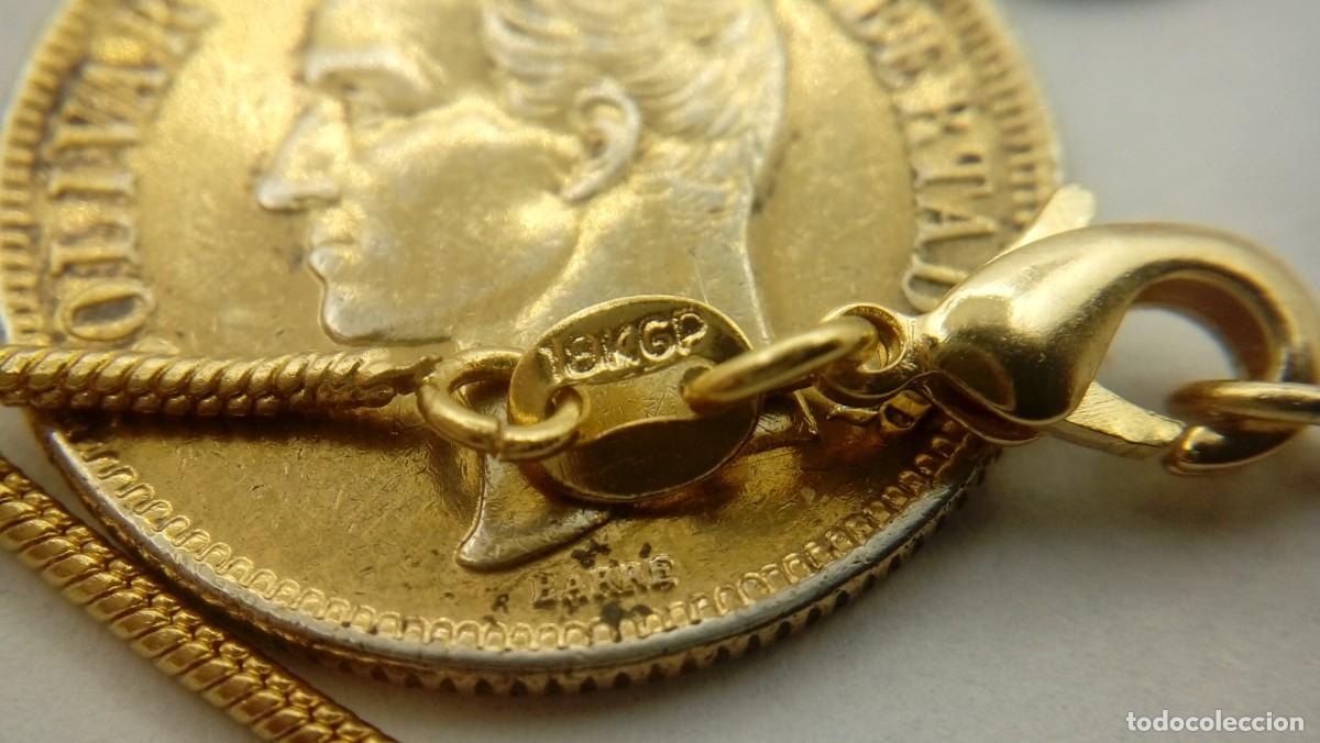 Joyeria: COLGANTE MONEDA PLATA CON BA&Ntilde;O DE ORO - Foto 4