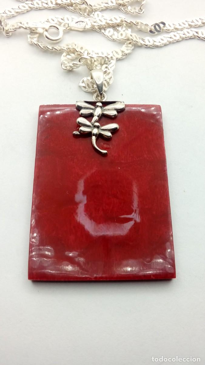 Joyeria: COLGANTE PLATA CON PLACA DE CORAL - Foto 1