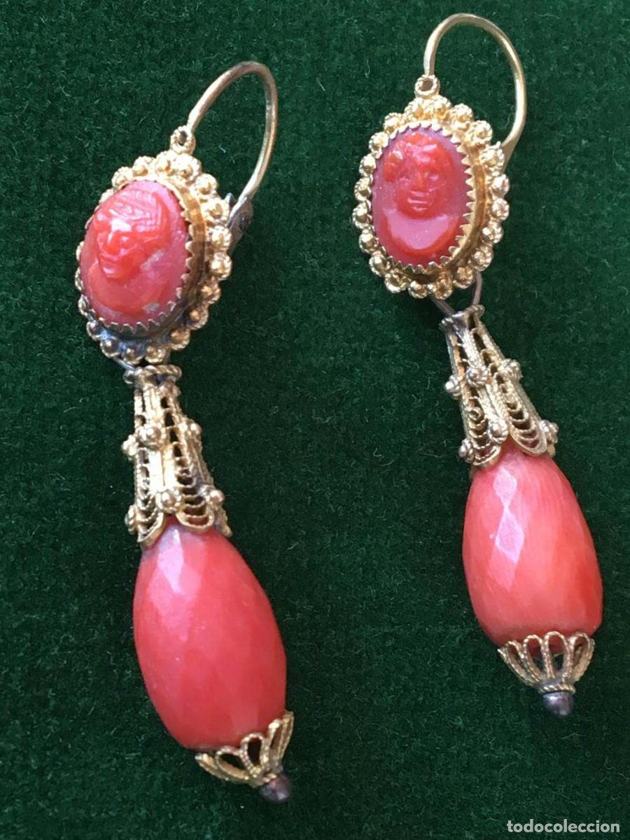 Joyeria: Pendientes de coral muy antiguos - Foto 1