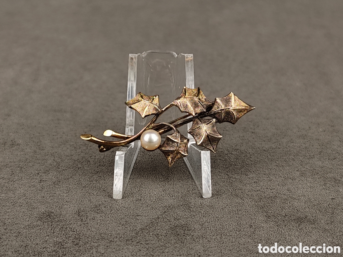 Joyeria: Antiguo Broche de Plata Dorada - Foto 2