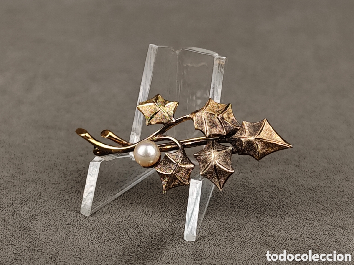 Joyeria: Antiguo Broche de Plata Dorada - Foto 3