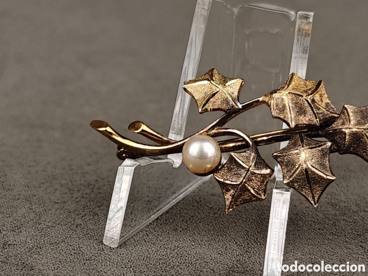 Joyeria: Antiguo Broche de Plata Dorada - Foto 4