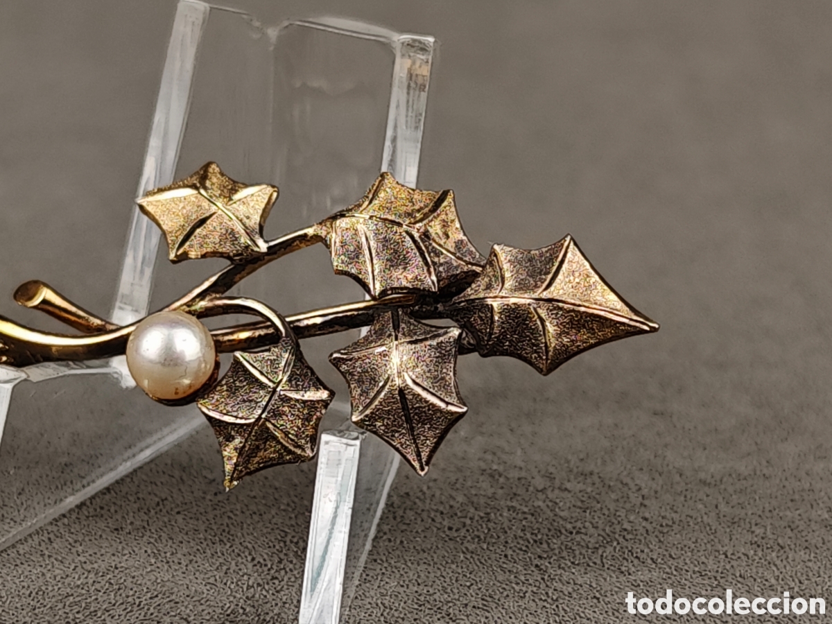 Joyeria: Antiguo Broche de Plata Dorada - Foto 5
