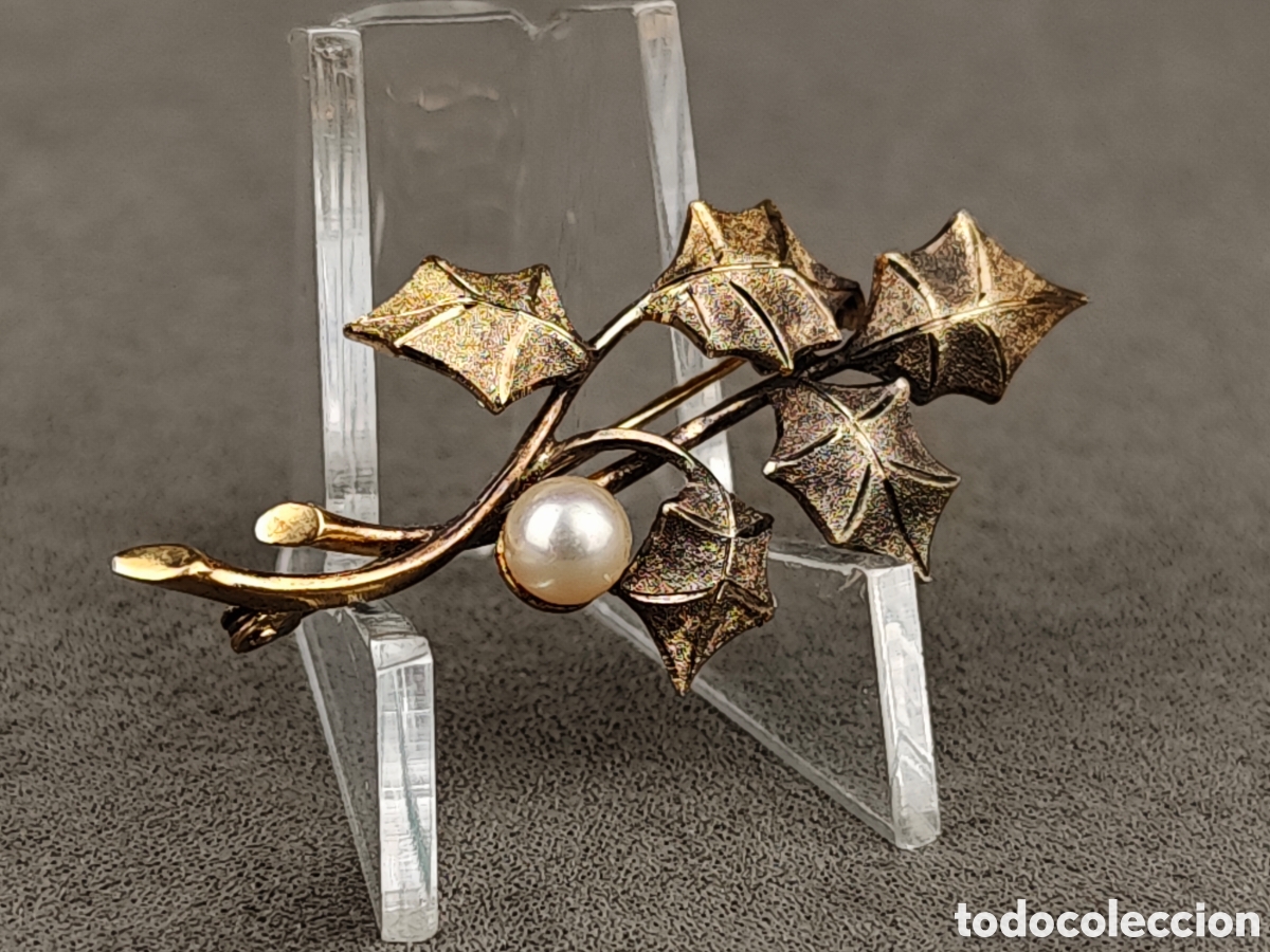 Joyeria: Antiguo Broche de Plata Dorada - Foto 6