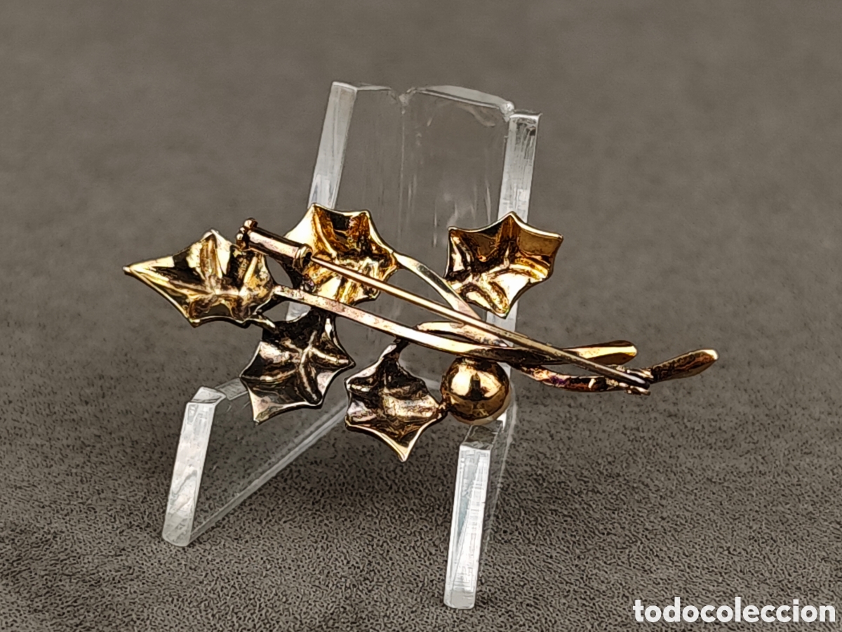 Joyeria: Antiguo Broche de Plata Dorada - Foto 8
