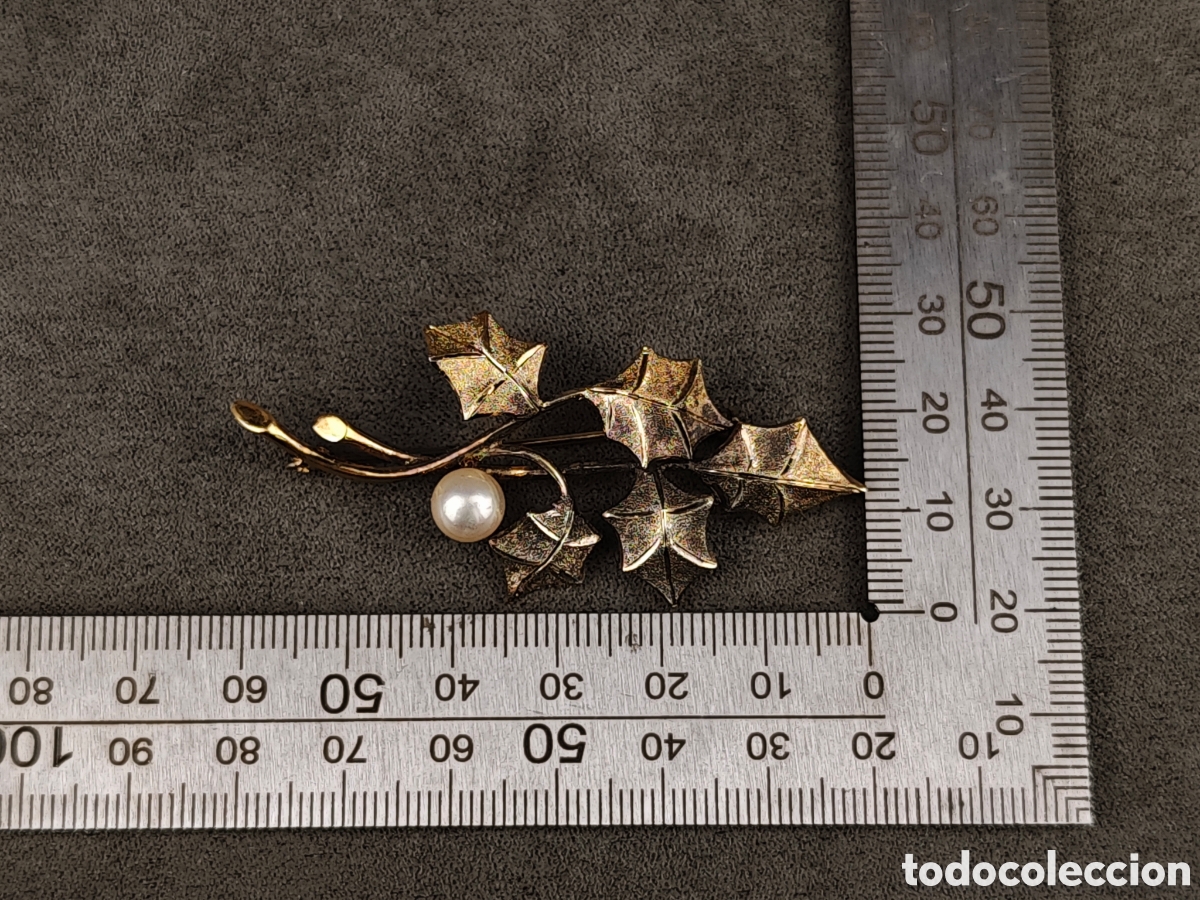 Joyeria: Antiguo Broche de Plata Dorada - Foto 12