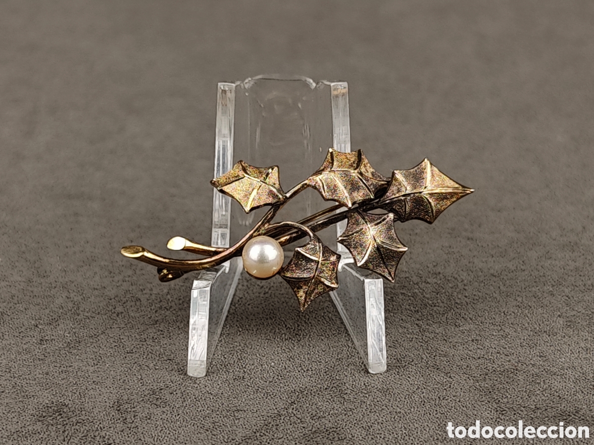 Joyeria: Antiguo Broche de Plata Dorada - Foto 1