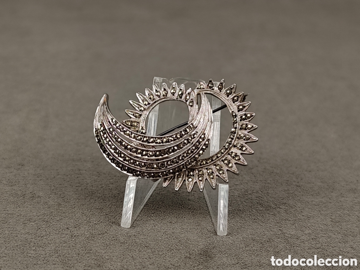 Joyeria: Antiguo Broche con Marcasitas - Foto 2