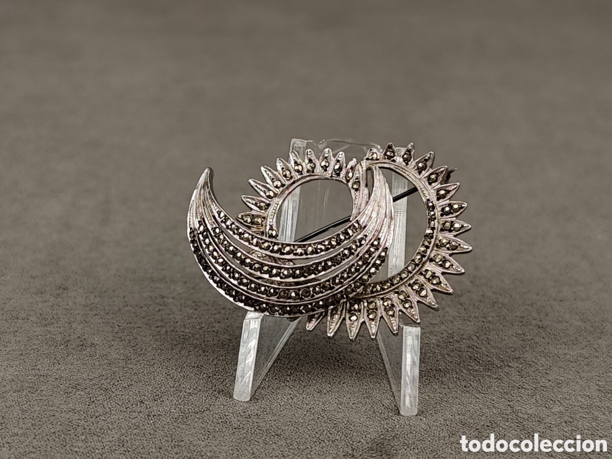 Joyeria: Antiguo Broche con Marcasitas - Foto 3