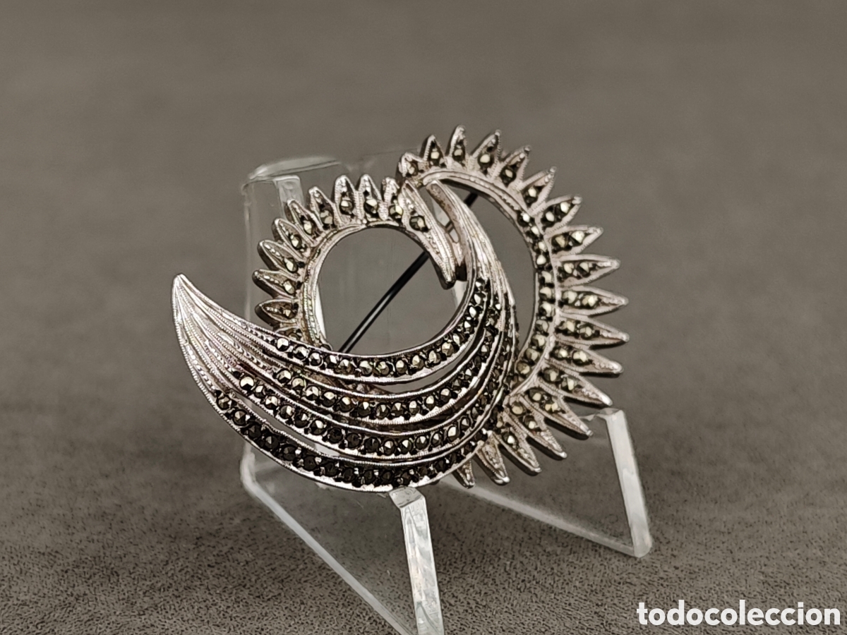 Joyeria: Antiguo Broche con Marcasitas - Foto 5