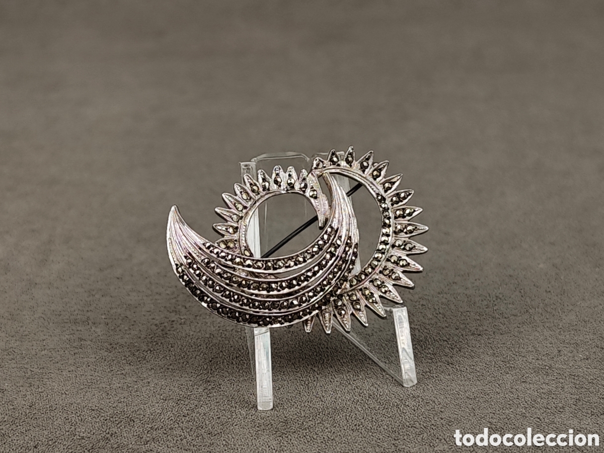 Joyeria: Antiguo Broche con Marcasitas - Foto 6