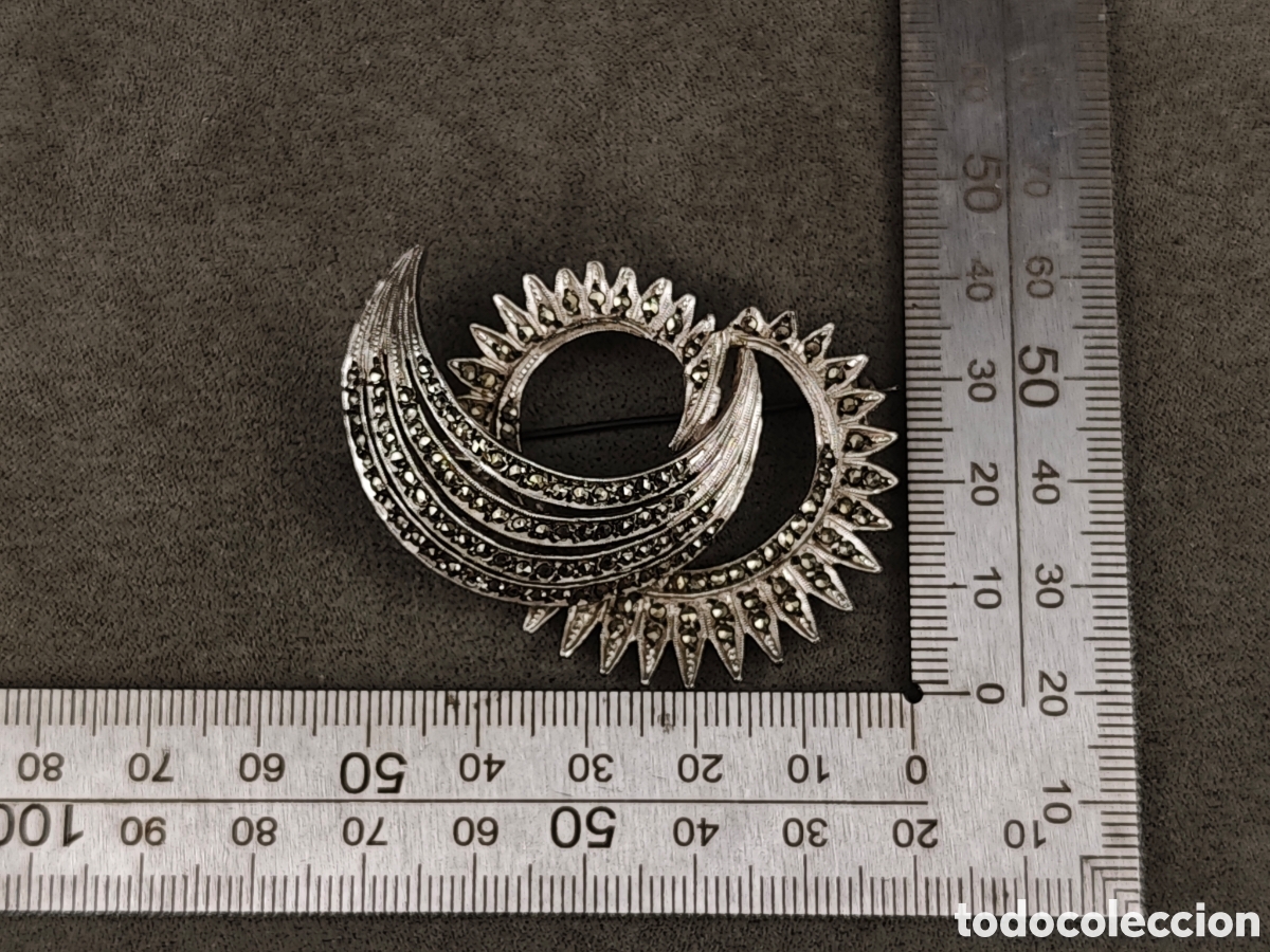 Joyeria: Antiguo Broche con Marcasitas - Foto 11