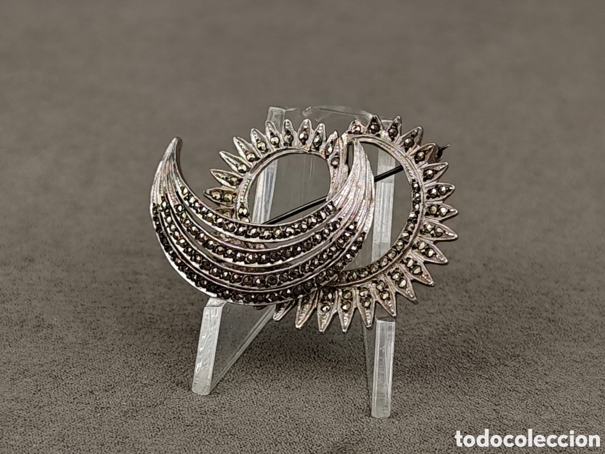 Joyeria: Antiguo Broche con Marcasitas - Foto 1