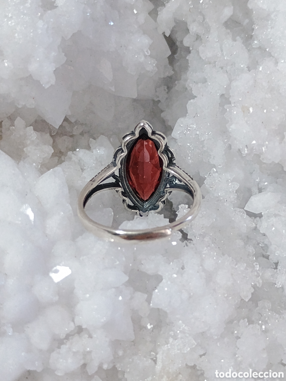 Joyeria: Anillo Plata Granate Natural Marquise - Foto 3