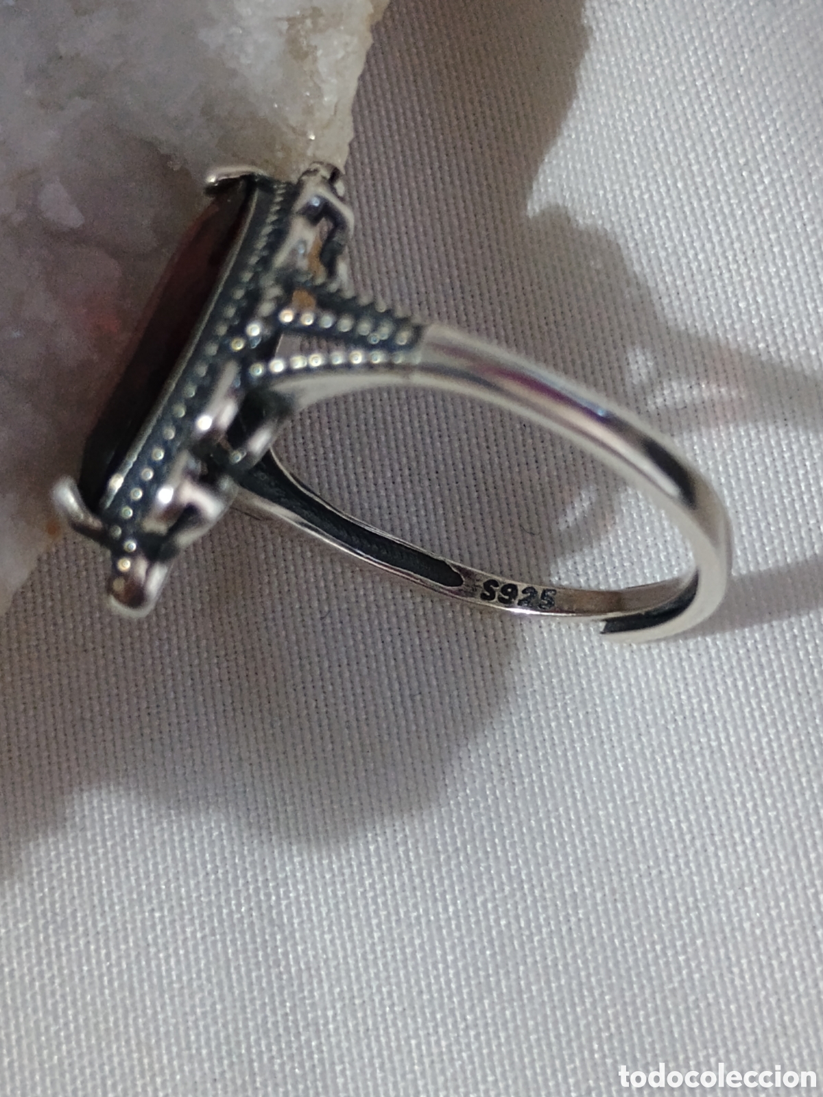 Joyeria: Anillo Plata Granate Natural Marquise - Foto 9