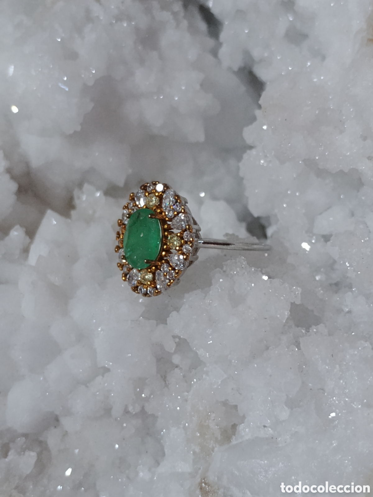 Joyeria: Anillo de plata con esmeraldas - Foto 2