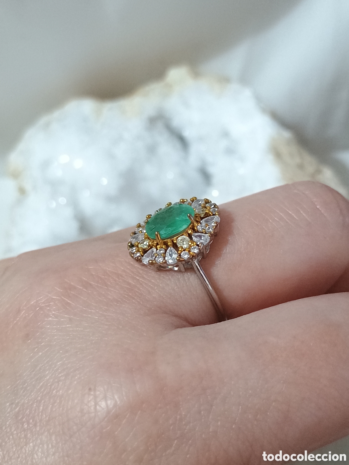 Joyeria: Anillo de plata con esmeraldas - Foto 6