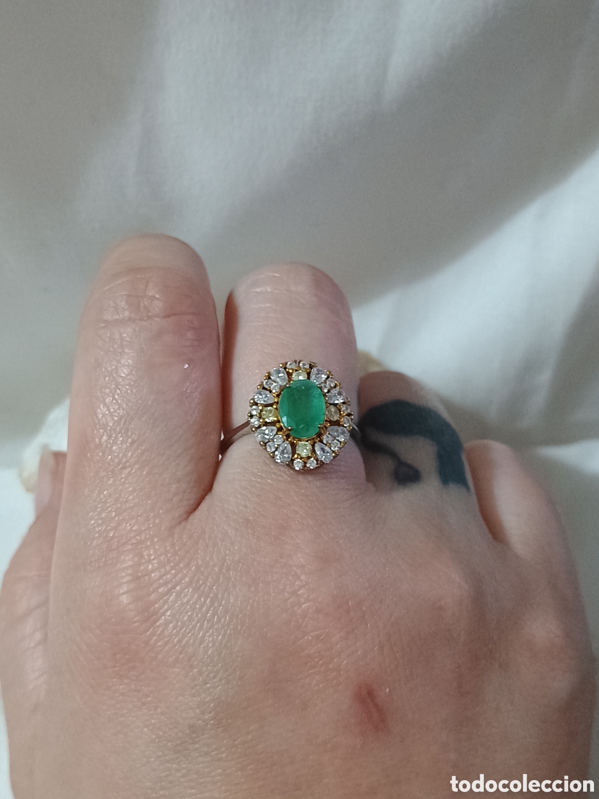 Joyeria: Anillo de plata con esmeraldas - Foto 7