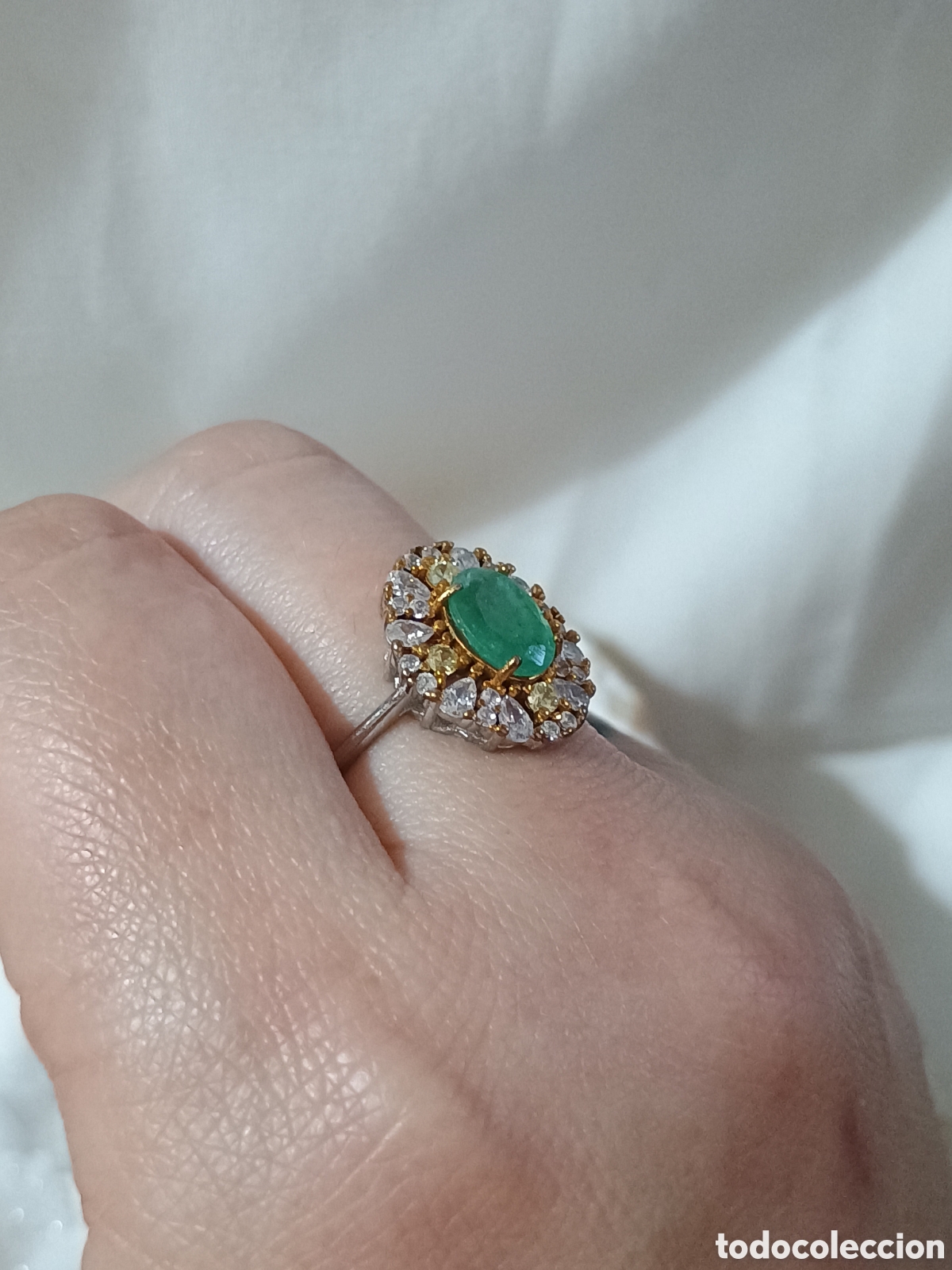 Joyeria: Anillo de plata con esmeraldas - Foto 8