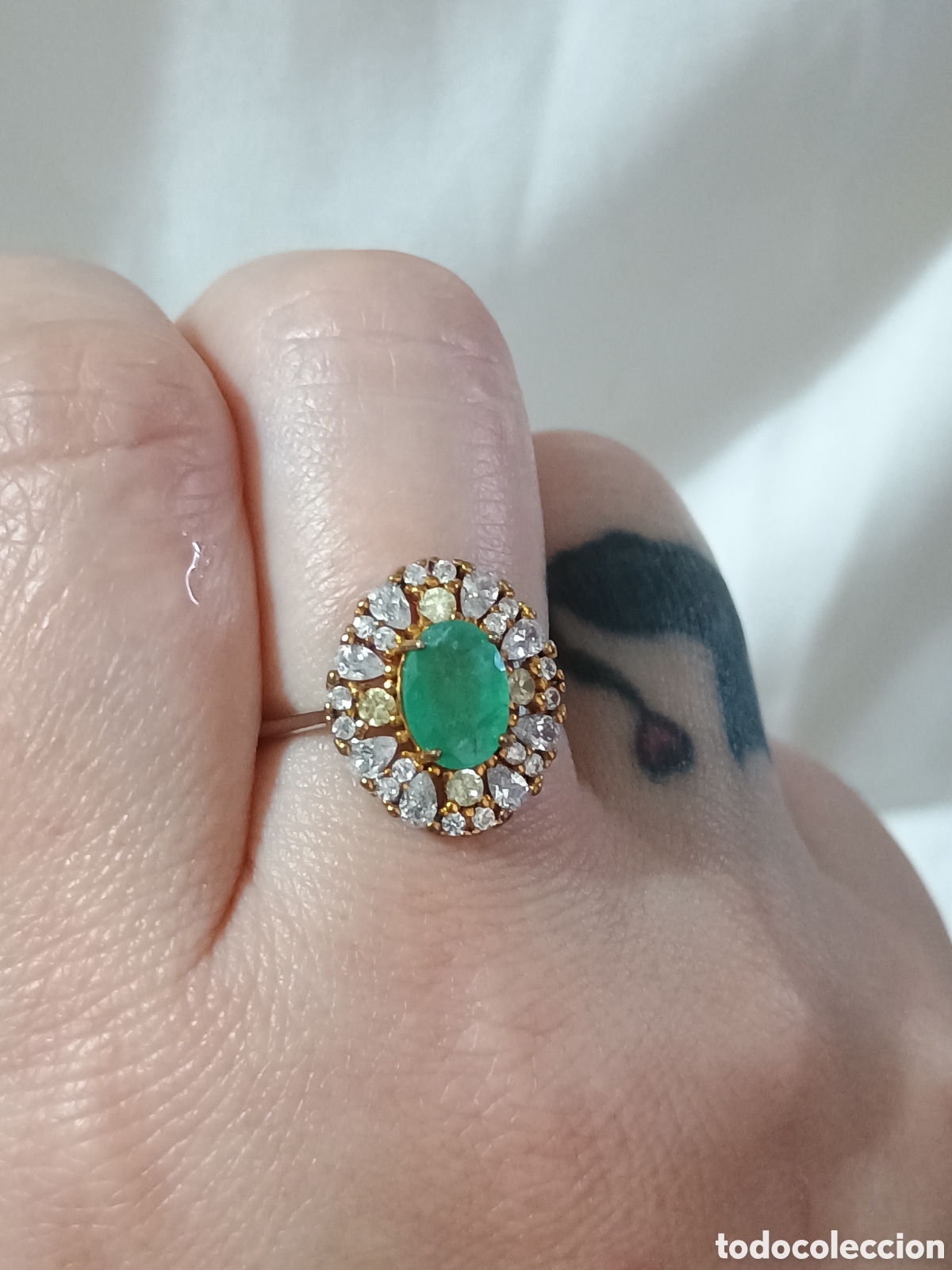 Joyeria: Anillo de plata con esmeraldas - Foto 9