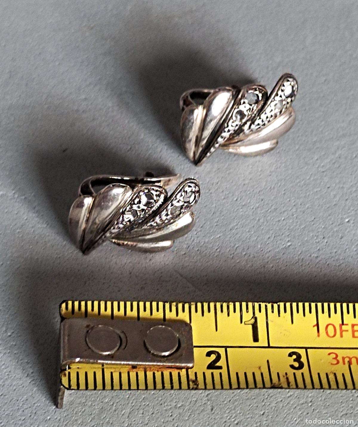Joyeria: Pendientes de plata de ley contrastada, cierre de pala catal&aacute;n - Foto 2