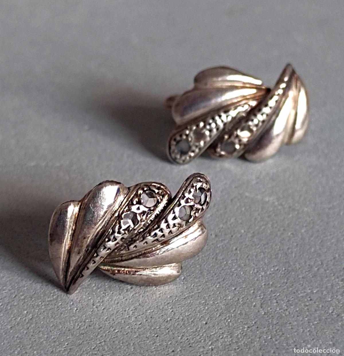 Joyeria: Pendientes de plata de ley contrastada, cierre de pala catal&aacute;n - Foto 4