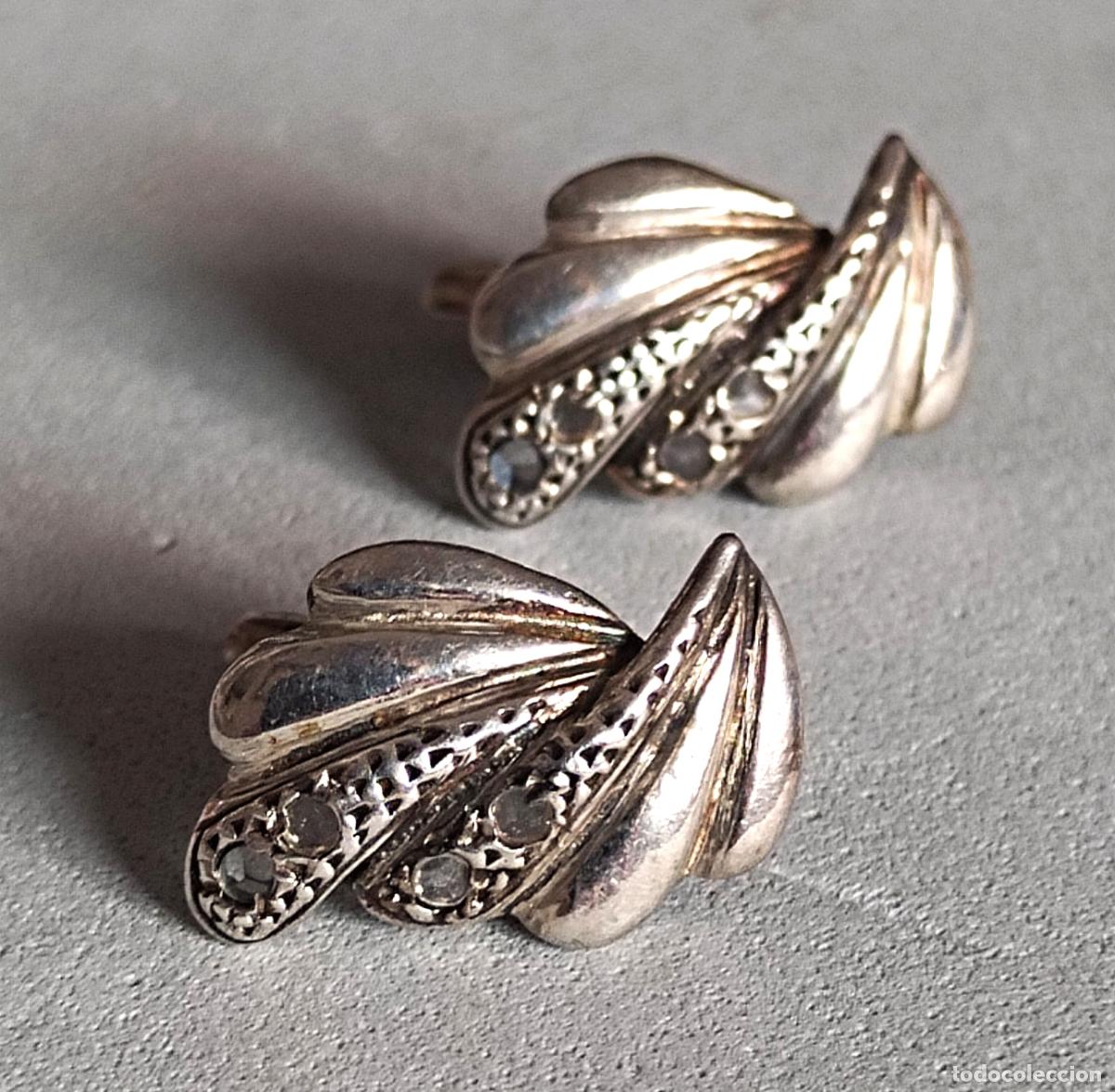 Joyeria: Pendientes de plata de ley contrastada, cierre de pala catal&aacute;n - Foto 5