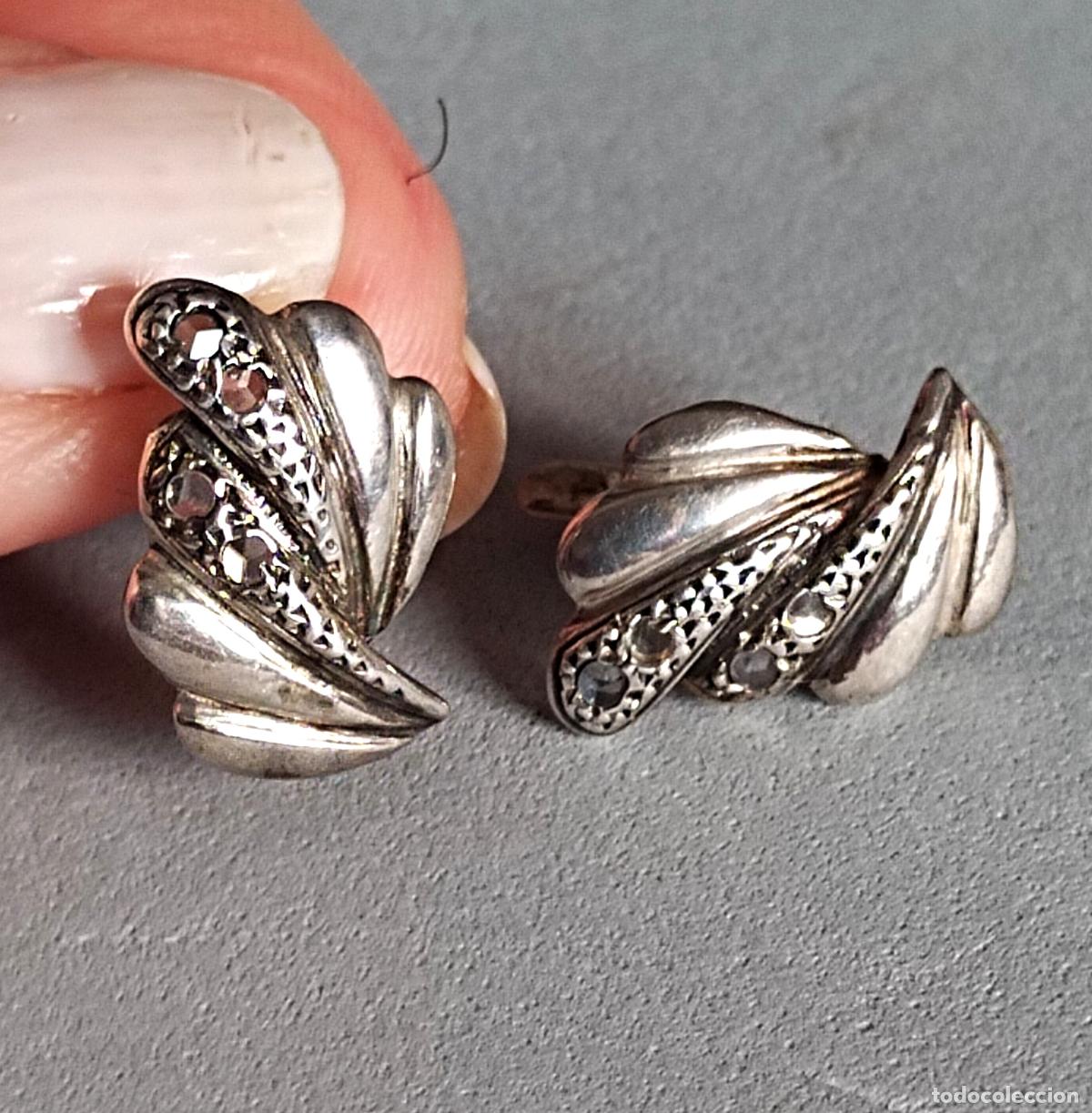 Joyeria: Pendientes de plata de ley contrastada, cierre de pala catal&aacute;n - Foto 1