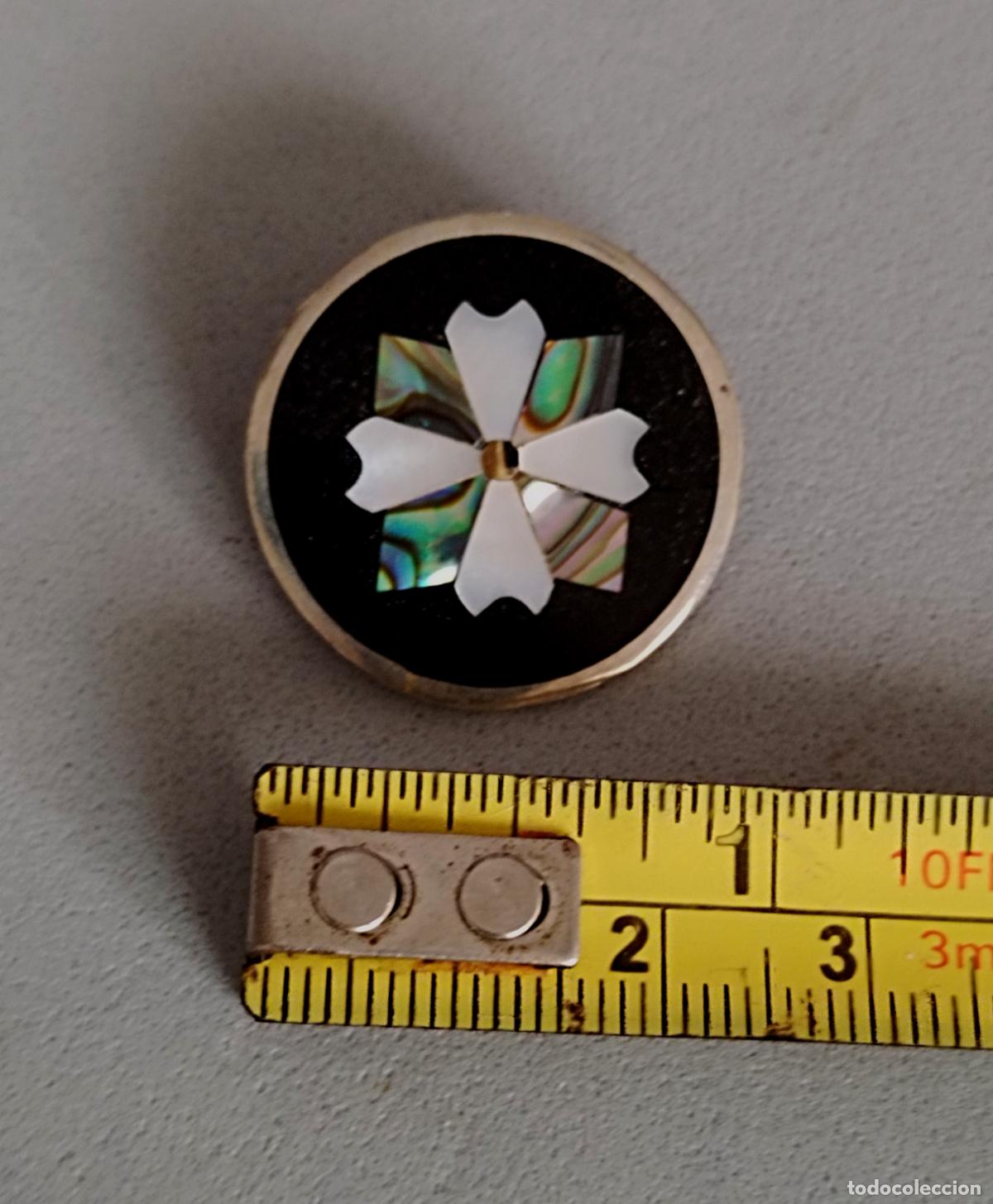 Joyeria: Broche, colgante plateado con n&aacute;car. - Foto 2
